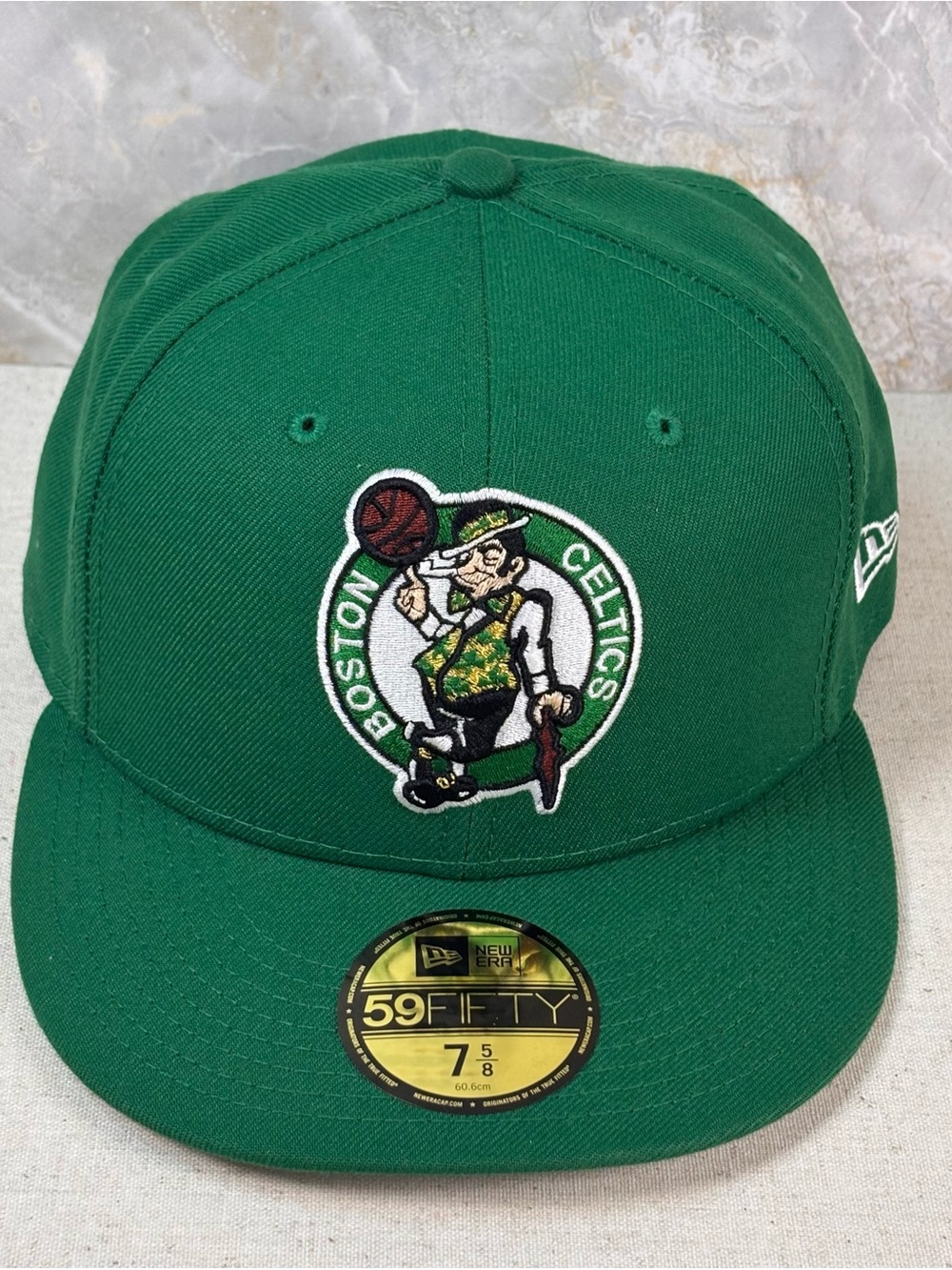 New Era 59FIFTY Boston Celtics Green Fitted Cap NBA Hat Size 7 5/8 NWT